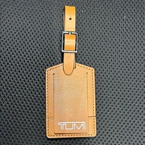 TUMI Brown Leather Travel Tag